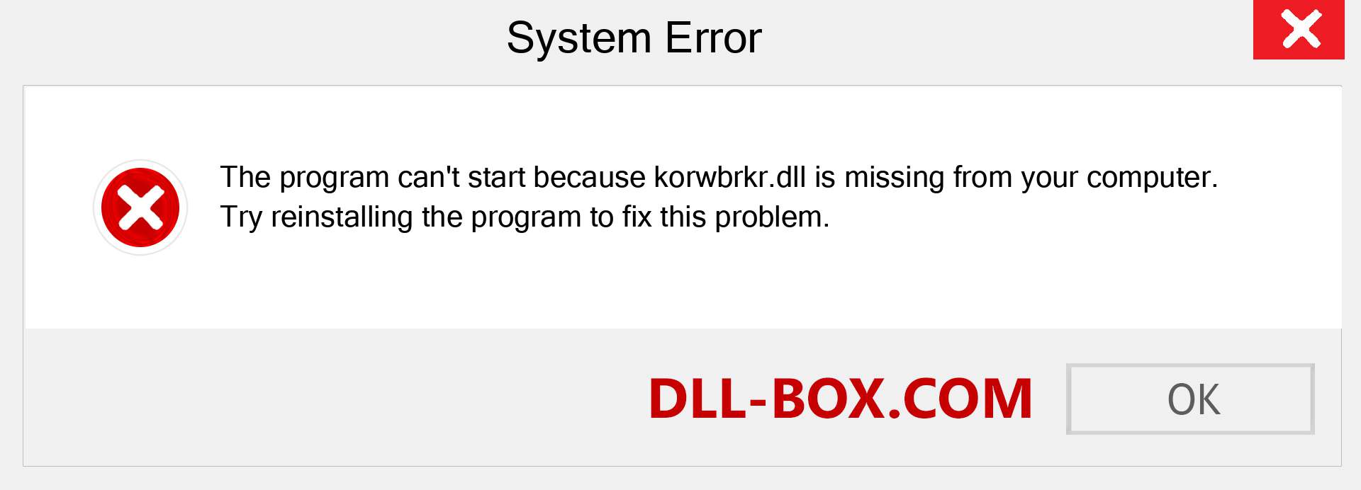  korwbrkr.dll file is missing?. Download for Windows 7, 8, 10 - Fix  korwbrkr dll Missing Error on Windows, photos, images